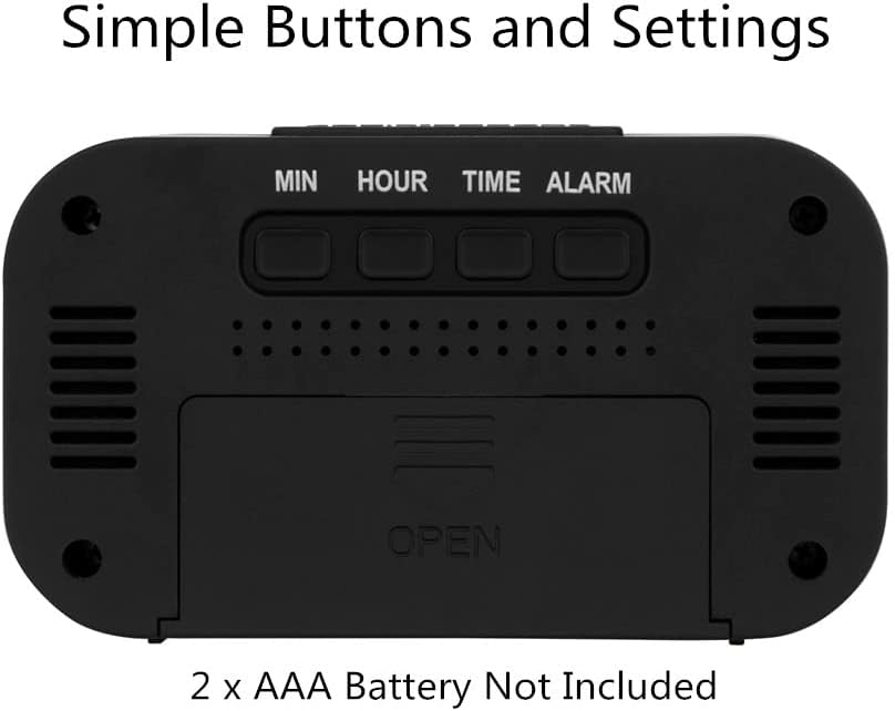Mini Travel Digital Alarm Clock – Compact LCD Display with Snooze Function, 12/24 Hour Format, Battery Operated – Pocket-Sized Timekeeper (3.54 x 2.04 x 1.06 inches)