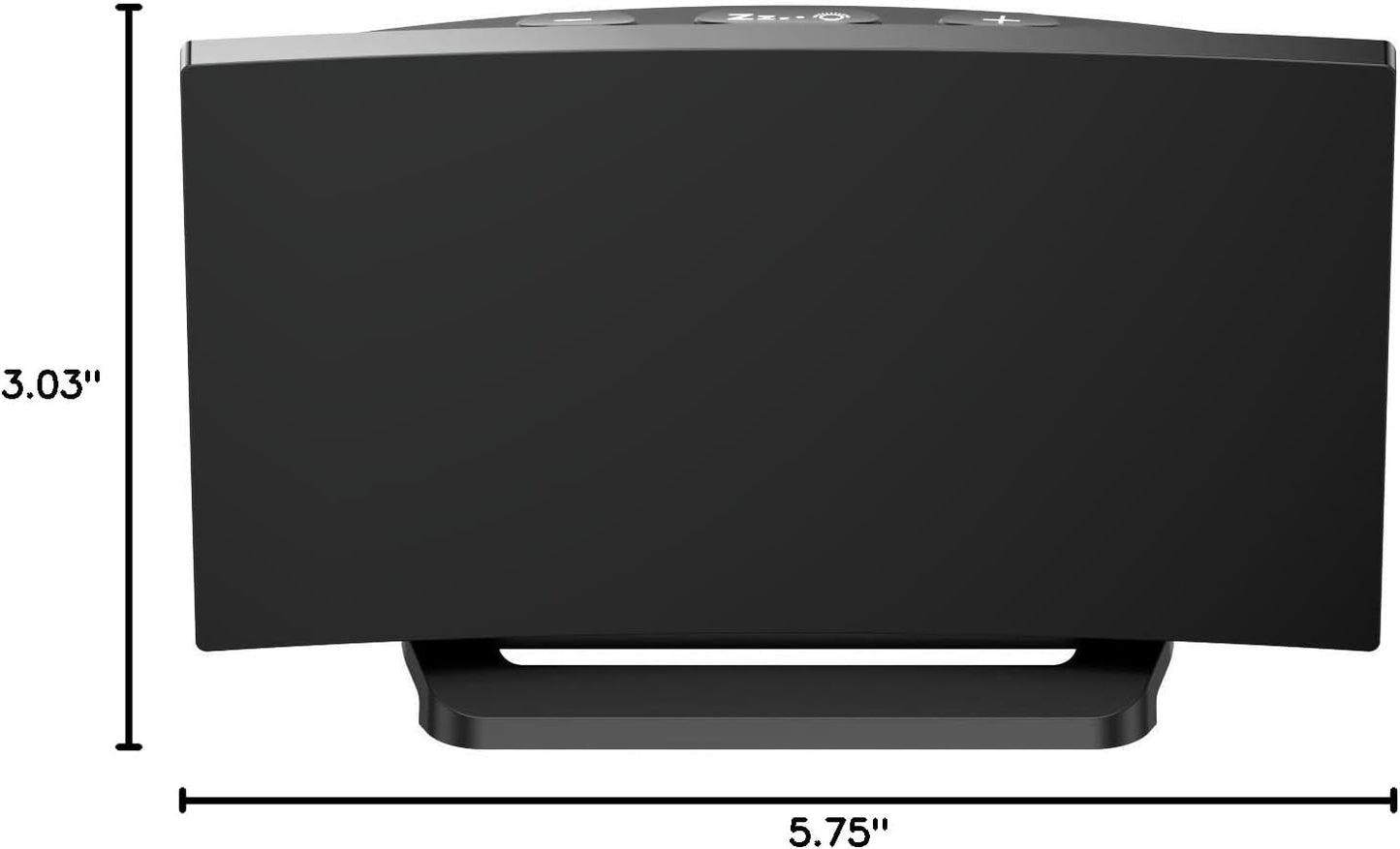Minimalist LED Digital Alarm Clock – Large Screen Time/Date/Temperature Display with Adjustable Brightness, Snooze Function – Sleek Black Desk Clock (5.75 x 3.03 inches)