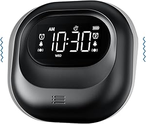 Super Mini Portable Travel Alarm Clock, 3.35×3.35×1.06 Inches, Easy to Carry, Accurate Timekeeping (Essential for Business Trips/Travel )