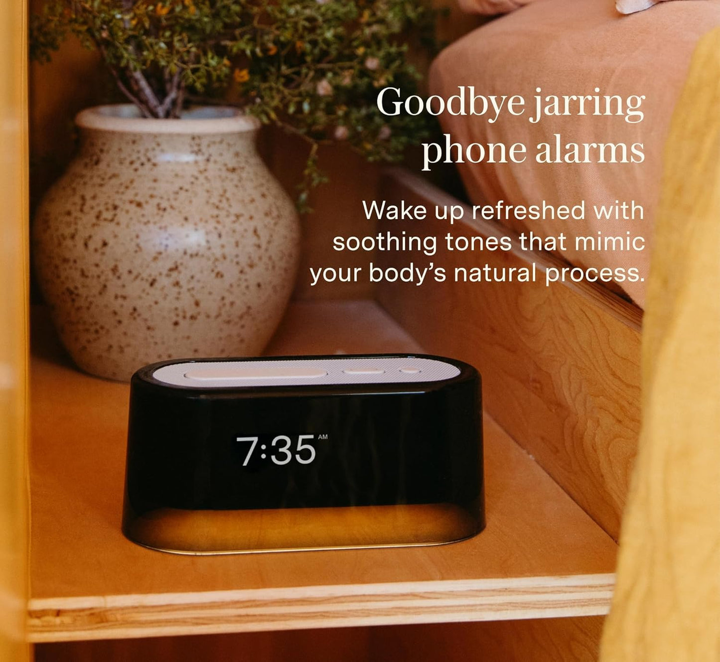 Loftie Sleep - Managing Electronic Alarm Clock, 3 - Stage Sleep Guidance, Two - Phase Alarm, Build Healthy Sleep Routine(Size: Length×Width×Height = 20cm×10cm×8cm )