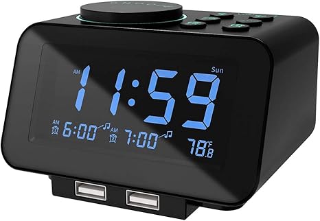 Multi - functional Electronic Alarm Clock with FM Radio & Sleep Timer, Smart Bedside Clock (Integrating Broadcasting & Auto - off Timer, Suitable for Multi - Scenarios )