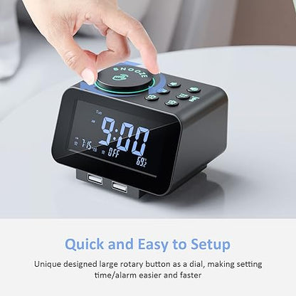 Multi - functional Electronic Alarm Clock with FM Radio & Sleep Timer, Smart Bedside Clock (Integrating Broadcasting & Auto - off Timer, Suitable for Multi - Scenarios )