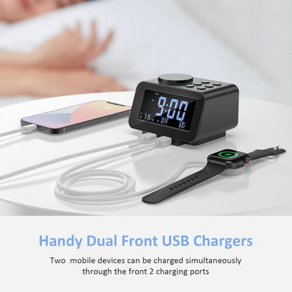 Multi - functional Electronic Alarm Clock with FM Radio & Sleep Timer, Smart Bedside Clock (Integrating Broadcasting & Auto - off Timer, Suitable for Multi - Scenarios )
