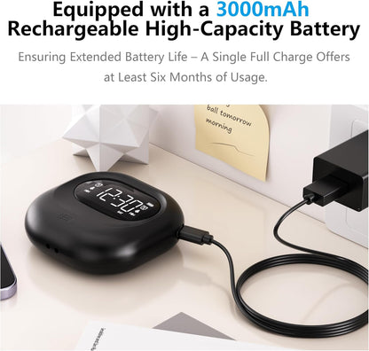 Super Mini Portable Travel Alarm Clock, 3.35×3.35×1.06 Inches, Easy to Carry, Accurate Timekeeping (Essential for Business Trips/Travel )