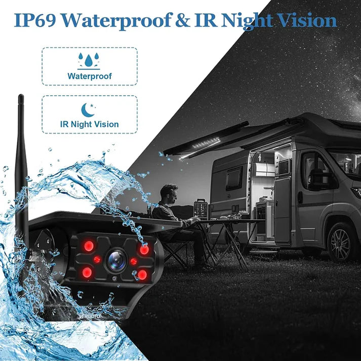 RV Wireless Backup Camera – Solar & Magnetic Mount