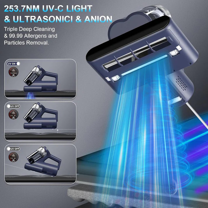 MattressCare UV-C Mattress Vacuum: 600W Suction & Deep Sanitizing