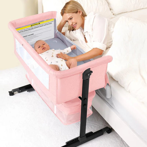 Baby Bassinet, Baby Basinet Bedside Sleeper, Easy to Fold Portable Crib Side Bassinet 2025 new Style Girl/boy bassinets