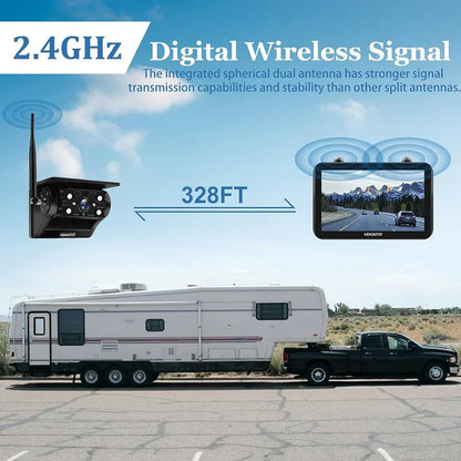 RV Wireless Backup Camera – Solar & Magnetic Mount